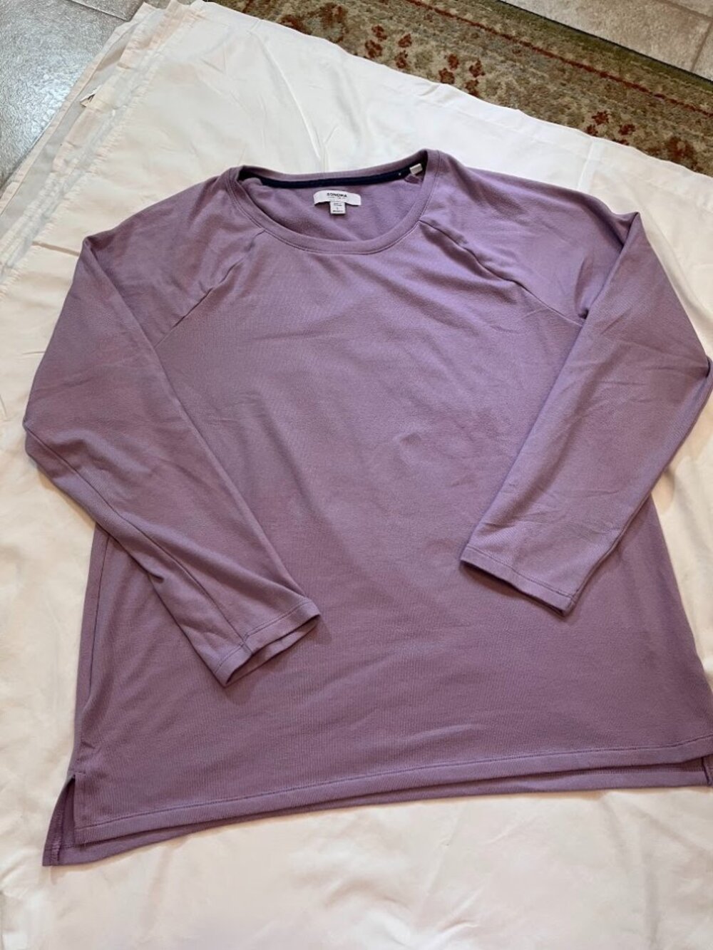 Sonoma Goods For Life Purple Long Sleeve Top Size L